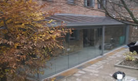 giardino d'inverno alluminio e vetro